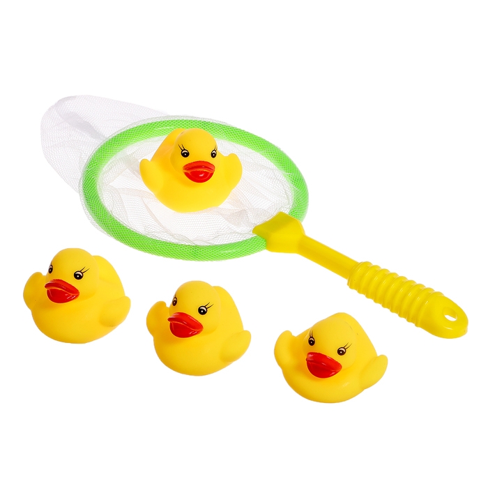 Набор игрушек для ванны &laquo;Поймай уточку&raquo;, 5 предметов, цвета МИКС