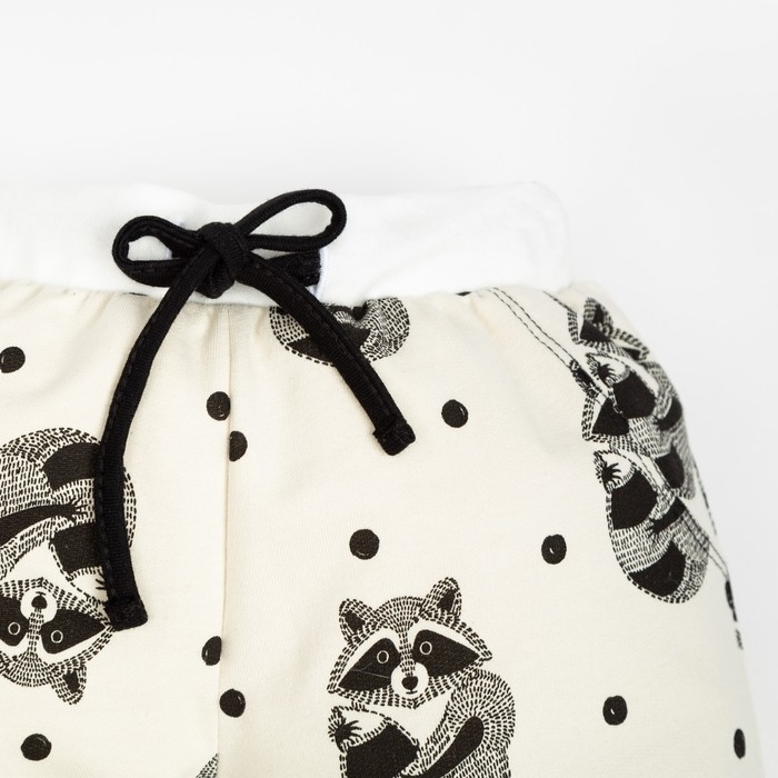 Комплект: толстовка и брюки Крошка Я &laquo;Еноты&raquo;, цвет белый, рост 86-92 см