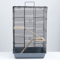 Клетка для шиншиллы (2 деревянные полки), 58 х 40 х 90 см микс цветов Клетка для шиншиллы (2 деревянные полки), 58 х 40 х 90 см микс цветов