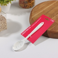 Ложка гарнирная Доляна &laquo;Гранит&raquo;, силикон, 20,5&times;4,5 см, цвет белый