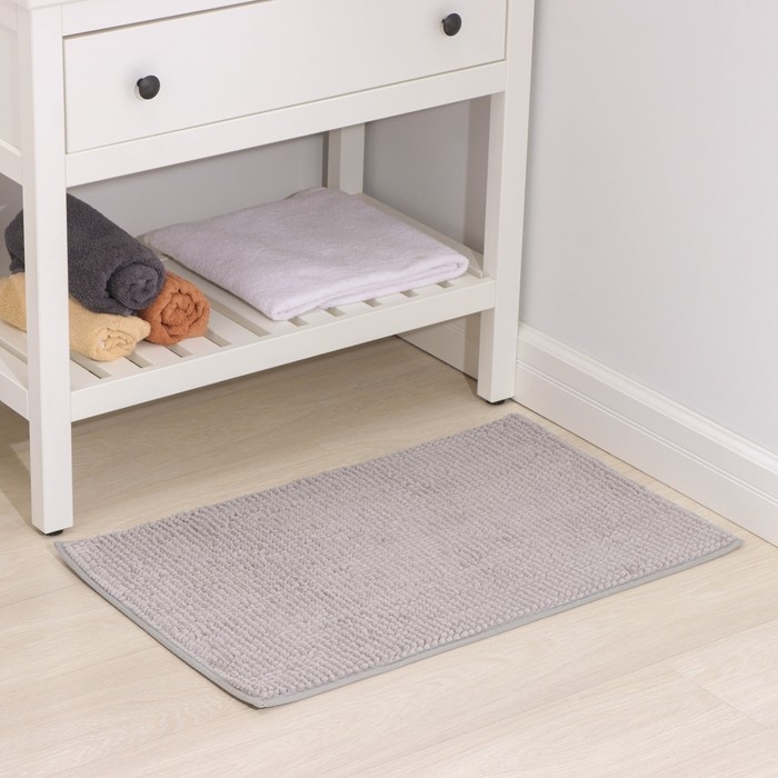 Коврик для дома Доляна «Букли», 50×80 см, цвет светло-серый Коврик для дома Доляна «Букли», 50×80 см, цвет светло-серый