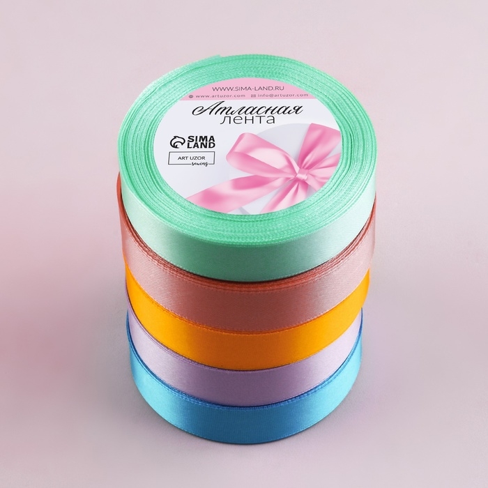 Набор атласных лент «Весенний», 5 шт, размер 1 ленты: 20 мм × 23 ± 1 м Набор атласных лент «Весенний», 5 шт, размер 1 ленты: 20 мм × 23 ± 1 м
