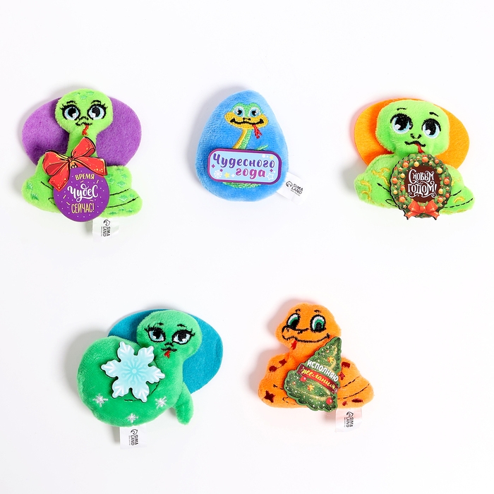 Новый год. Мягкий магнит «Змея», МИКС Новый год. Мягкий магнит «Змея», МИКС