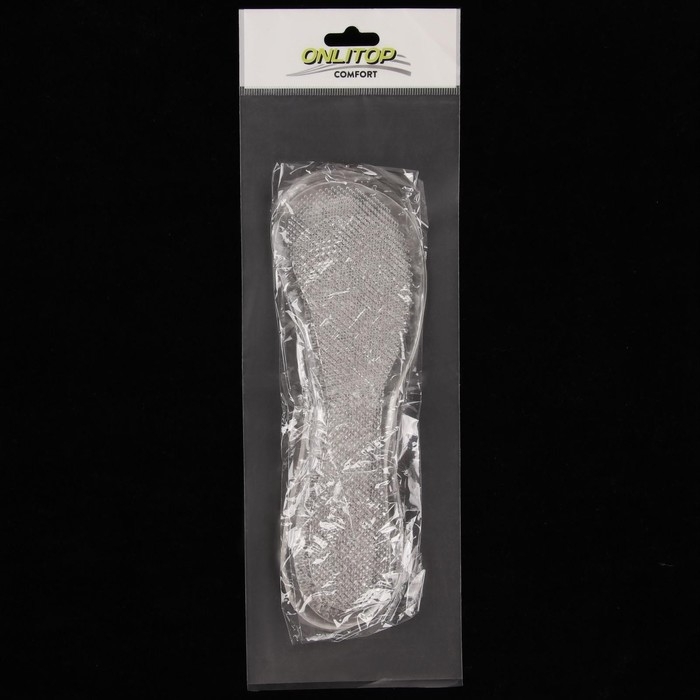 Полустельки для обуви, универсальные, массажные, силиконовые, 20,5 &times; 7 см, пара, цвет прозрачный