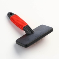 Пуходерка "Риф" без капель с резиновой ручкой, средняя, 10 х 14 см, чёрно-красная Пуходерка "Риф" без капель с резиновой ручкой, средняя, 10 х 14 см, чёрно-красная