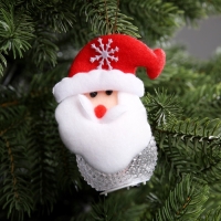 Ёлочная игрушка &laquo;Дед Мороз&raquo;, 10 см, от батареек, свечение мульти (RGB)