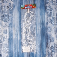 Бусы на ёлку 2 м d-13 мм "Сердца бусины" прозрачный перламутр