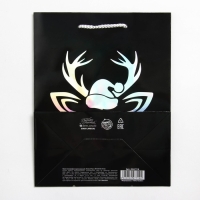 Пакет голография вертикальный &laquo;Новый год&raquo;, MS 23 х 18 х 10 см , Новый год