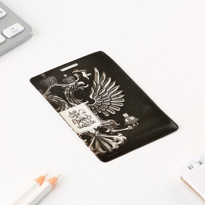 Чехол для бейджа &laquo;Герб&raquo; , 6,5 &times; 10,5 см