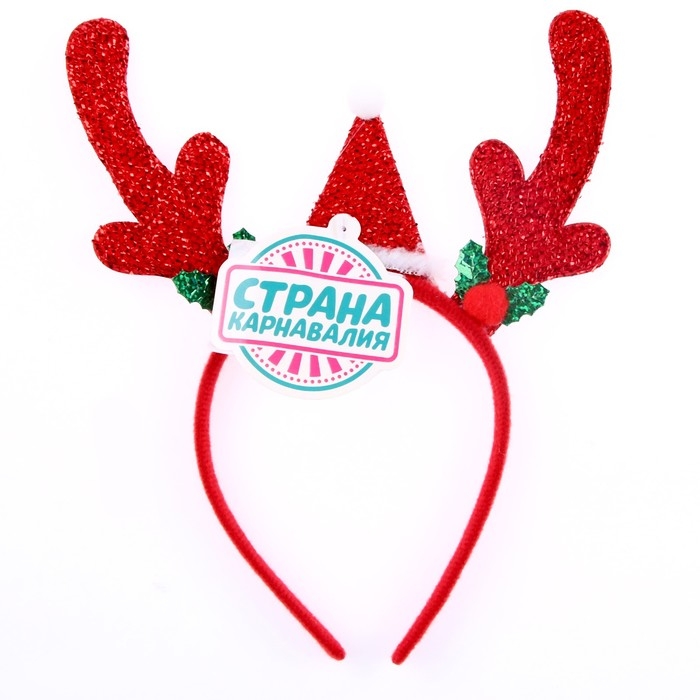 Карнавальный ободок &laquo;Рога&raquo;, с колпаком, цвета МИКС