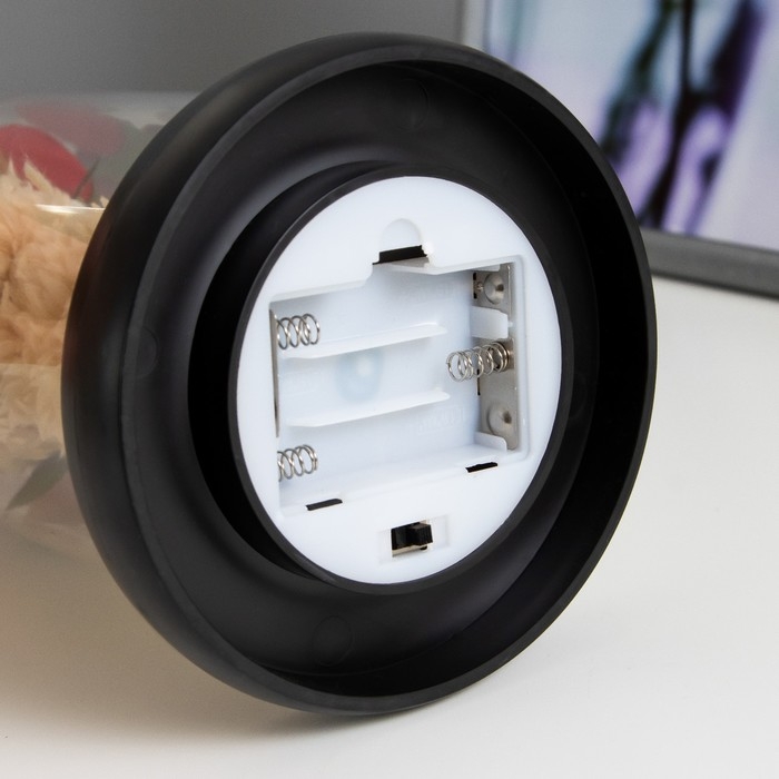 Ночник Ночник "Мишка с цветком" LED от батареек 3хLR44 11х11х21 см