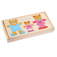 Игрушка развивающая &laquo;Переодень мишку&raquo; 3,5 &times; 26,5 &times; 13,5 см, 54 детали