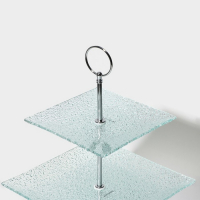 Этажёрка - фруктовница прямоугольная &laquo;Акцент&raquo;, 3 яруса, 25&times;35 см, стекло