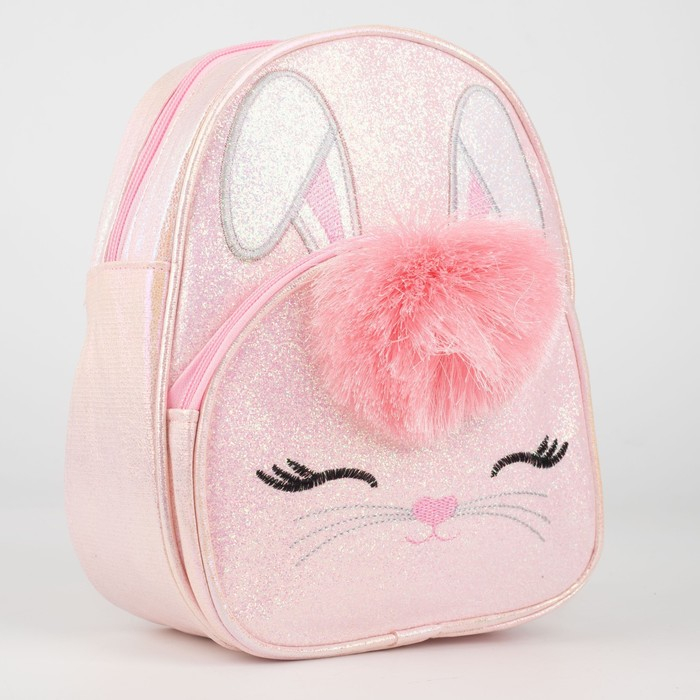 Рюкзак детский для девочки с блестками &laquo;Зайчик&raquo;