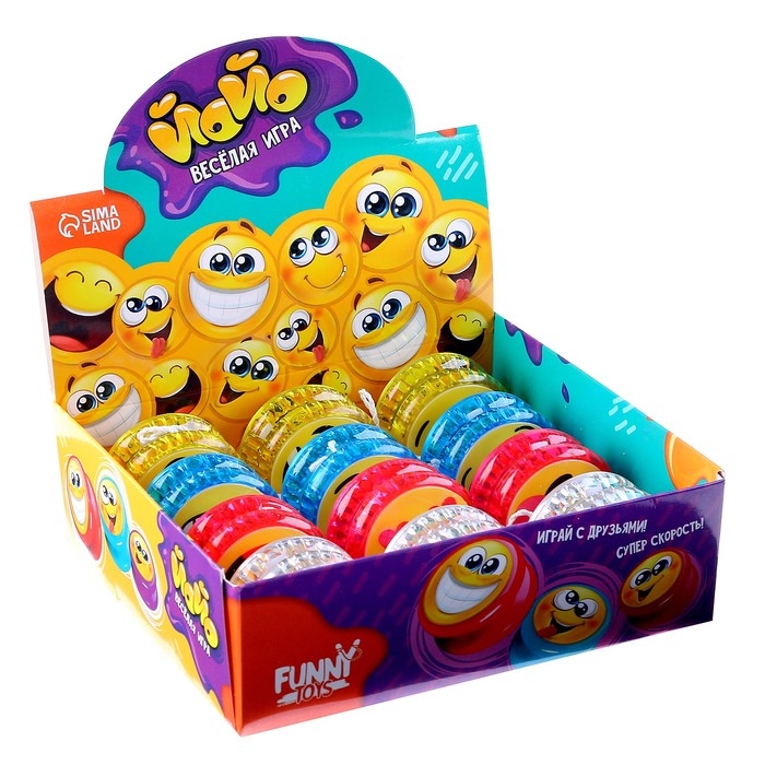 Йо-Йо «Смайлики», цвета МИКС Йо-Йо «Смайлики», цвета МИКС