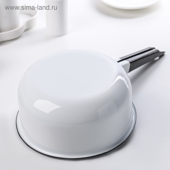 Ковш эмалированный, 1,5 л, без деколи, цвет белый Ковш эмалированный, 1,5 л, без деколи, цвет белый