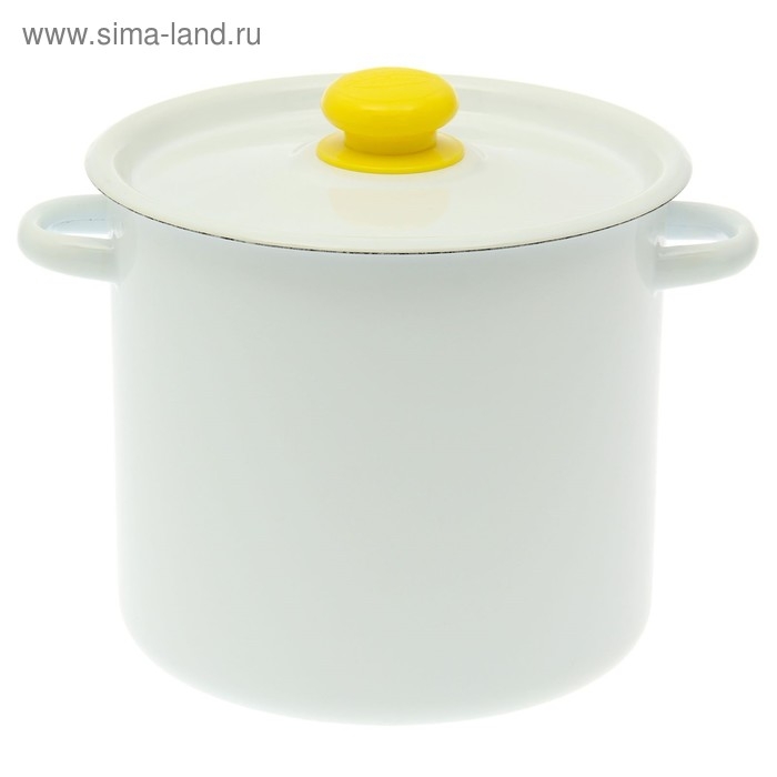 Кастрюля эмалированная без деколи, 5,5 л, цвет МИКС Кастрюля эмалированная без деколи, 5,5 л, цвет МИКС