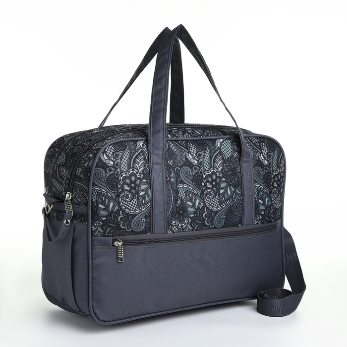 Сумка дорожная на молнии, 3 наружных кармана, длинный ремень, цвет серый Сумка дорожная на молнии, 3 наружных кармана, длинный ремень, цвет серый