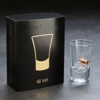 Стопка "Непробиваемая", в коробке с пулей, 40 мл Стопка "Непробиваемая", в коробке с пулей, 40 мл