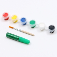 Ёлочные шары под раскраску на новый год &laquo;Чудесный подарок&raquo;&raquo;, d = 7 см, новогодний набор для творчества