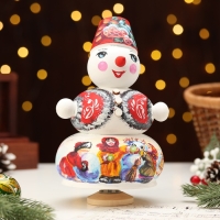 Сувенир музыкальный "Снеговик", красный Сувенир музыкальный "Снеговик", красный