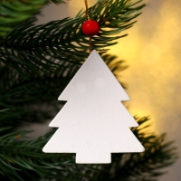 Подвеска новогодняя деревянная &laquo;Зимняя ель&raquo; цвета МИКС