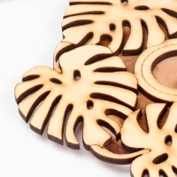 Подставка под горячее "Листочек", 11 см, можжевельник Подставка под горячее "Листочек", 11 см, можжевельник