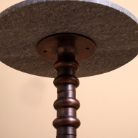 Стол кофейный 41х41х57 см, алюминий/мрамор