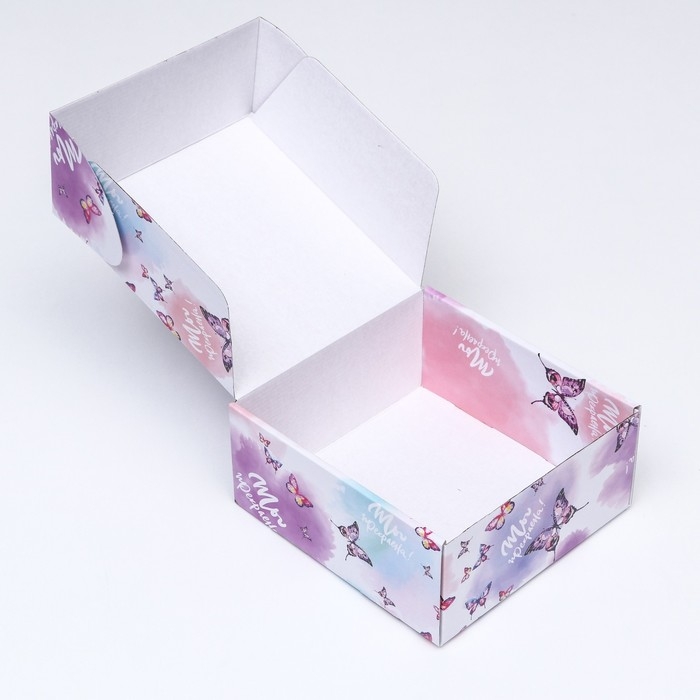 Коробка самосборная, без окна Коробка самосборная, без окна "Ты прекрасна" 19 х 19 х 9 см набор 5 шт