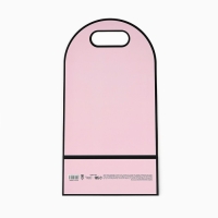 Переноска для цветов с вырезными сердечками &laquo;Счастье!&raquo;, розовая 20 &times; 30 &times; 8 см