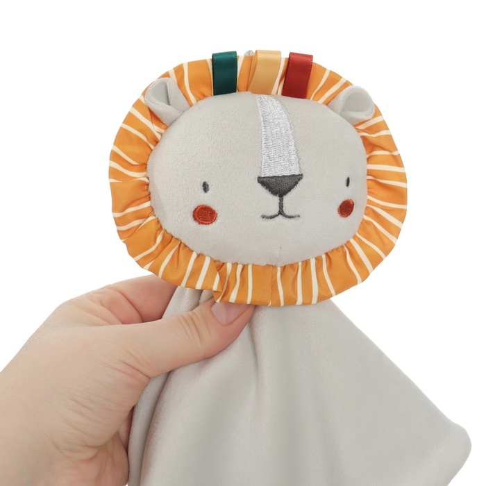 Комфортер - игрушка &laquo;Львенок Леон&raquo;, погремушка, прорезыватель, цвет серый, Крошка Я