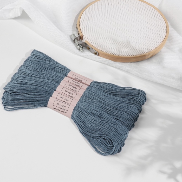 Набор ниток мулине №931, 8 &plusmn; 1 м, 6 шт, цвет антично-синий