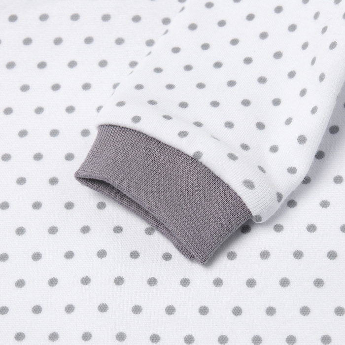 Лонгслив с длинным рукавом цвет серый горох, рост 74