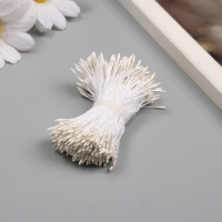 Тычинки для искусственных цветов глянец "Рисинки" белый перламутр длина 6 см набор 360 шт    1070521