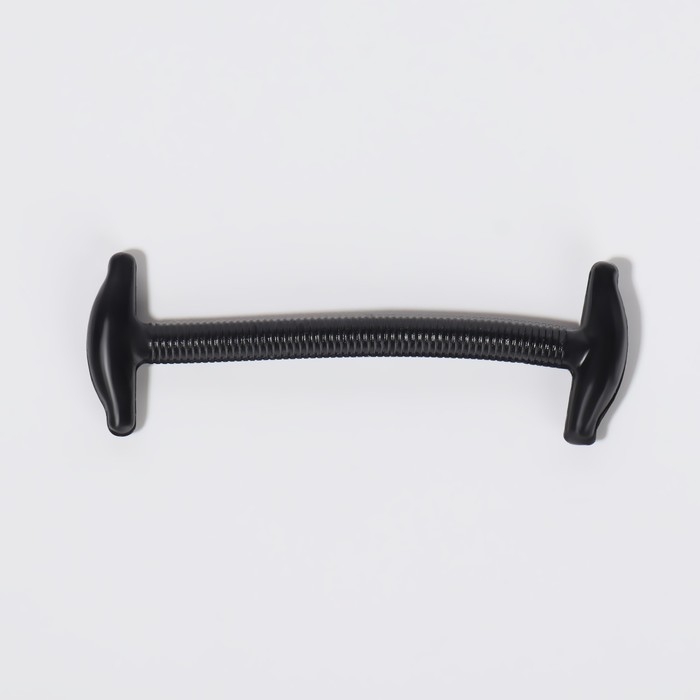 Набор шнурков для обуви, 10 шт, силиконовые, круглые, d = 3 мм, 4 см, цвет чёрный