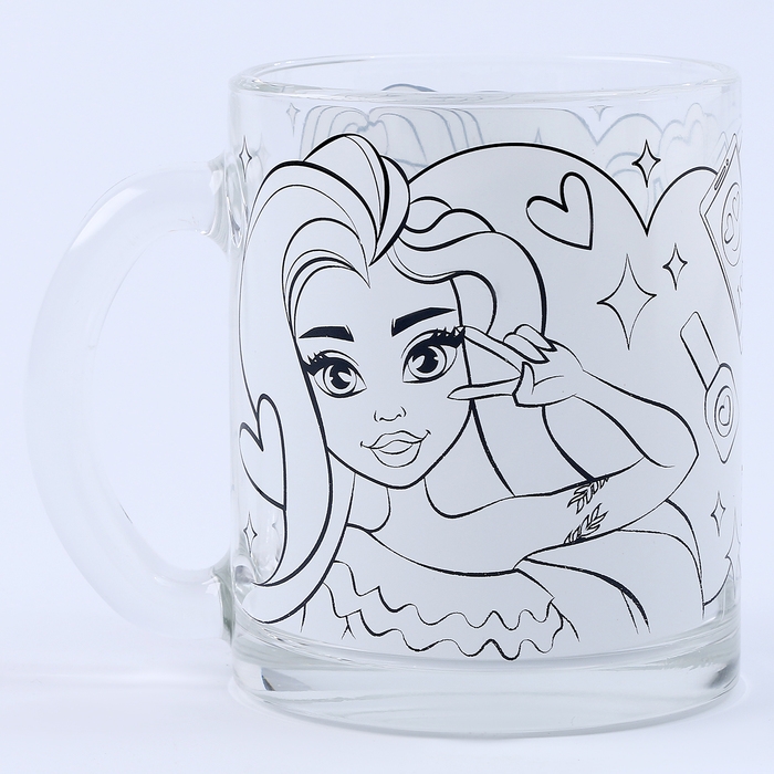 Кружка для росписи &laquo;Браслетик модницы&raquo;, 6 акриловых красок, кисточка, комплект украшений