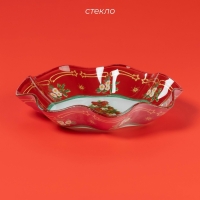 Салатник стеклянный Доляна &laquo;Новогодняя ель&raquo;, 400 мл, 19&times;3,7 см