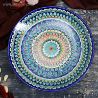 Ляган Риштанская Керамика "Узоры", 39 см, синий Ляган Риштанская Керамика "Узоры", 39 см, синий