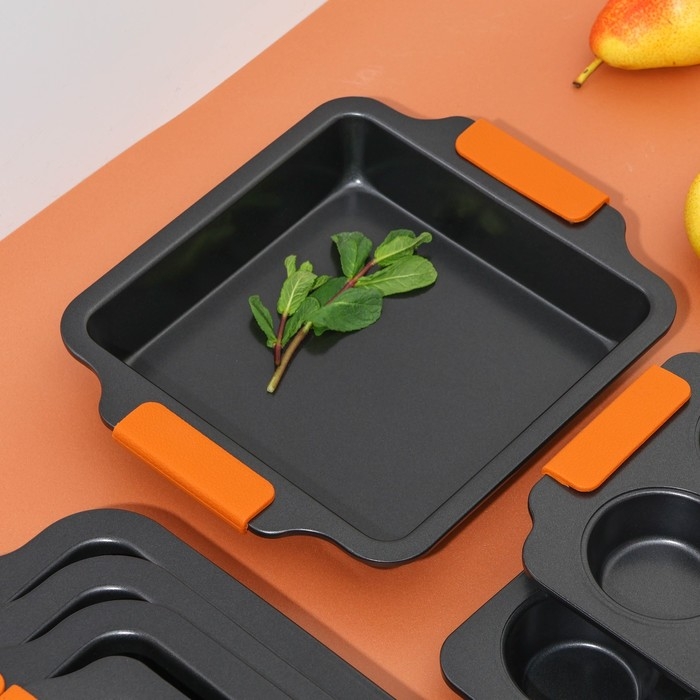 Противень для выпечки Magistro French Bakery, 27×22,5×4 см, антипригарное покрытие Противень для выпечки Magistro French Bakery, 27×22,5×4 см, антипригарное покрытие