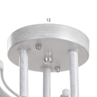 Люстра "Риана" 3х40Вт Е27 Белый, серебро 50х50х23см