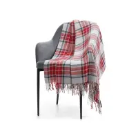 Плед «Валдай», бежевый с красным и синим Плед «Валдай», бежевый с красным и синим