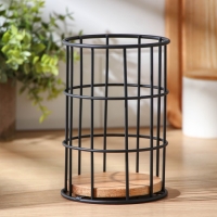 Сушилка для столовых приборов Доляна &laquo;Эстетика&raquo;, 11,2&times;11,2&times;16,5 см, цвет чёрный