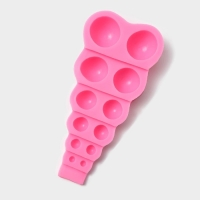 Молд «Полусферы», силикон, 14×7×2 см, 12 ячеек, цвет розовый Молд «Полусферы», силикон, 14×7×2 см, 12 ячеек, цвет розовый