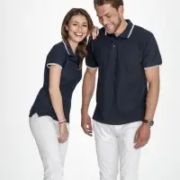 Рубашка поло мужская с контрастной отделкой Practice 270, зеленый/белый, размер L