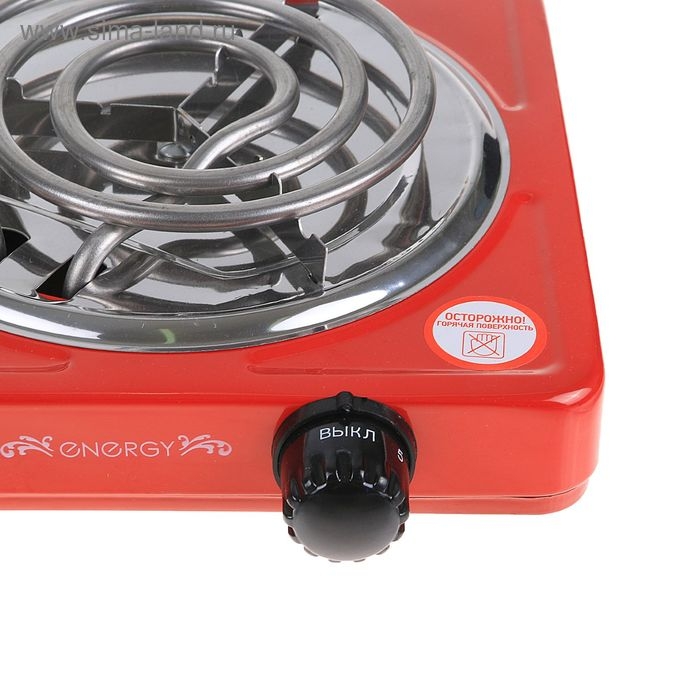 Плитка электрическая ENERGY EN-902R, 1000 Вт, 1 конфорка, красная Плитка электрическая ENERGY EN-902R, 1000 Вт, 1 конфорка, красная