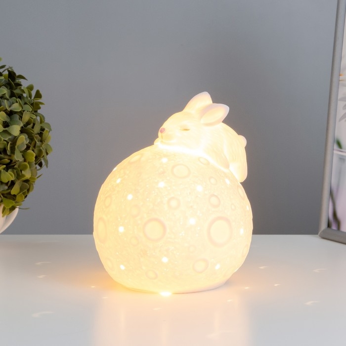 Настольная лампа "Зайчик" Е14 40Вт белый 15х15х18 см