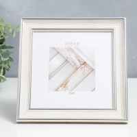 Фоторамка пластик "МИРАМ" 15х15 см бежевый (пластиковый экран)