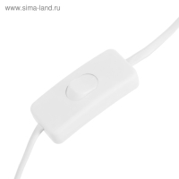 Светильник на прищепке Ecola base, Е27, 220В, 300 мм, выключатель, гибкий, белый