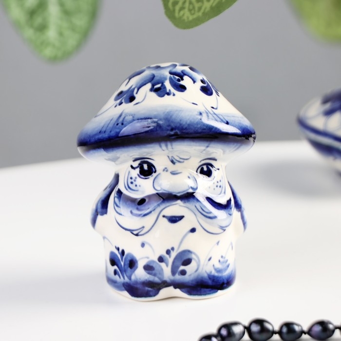 Сувенир &laquo;Дед Грибок&raquo;, 9 см, гжель