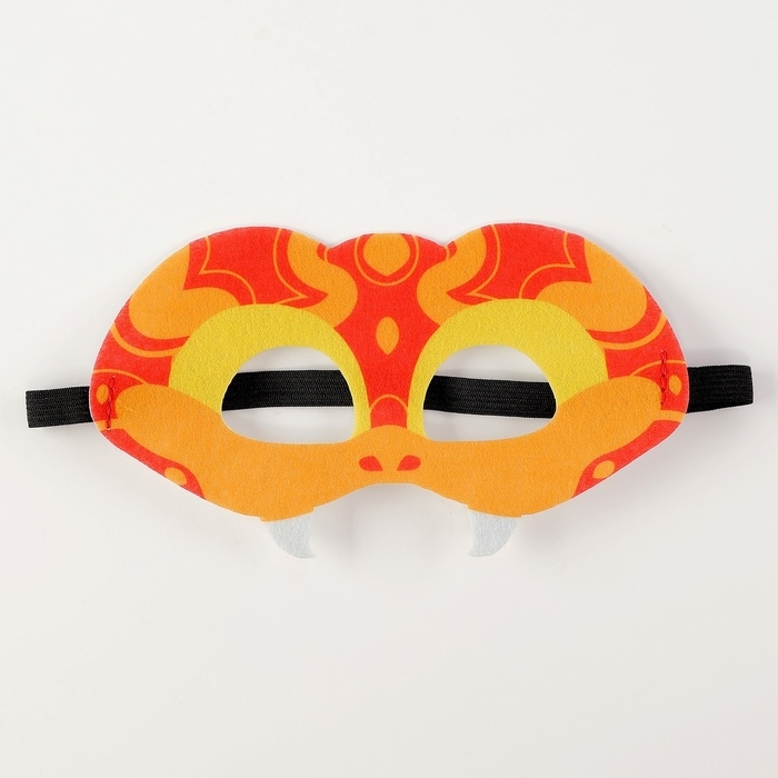 Карнавальная маска &laquo;Прикольная змейка&raquo;, цвет красный